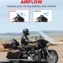 Amazicha 7" Smoke Wave Windshield Windscreen Compatible for 2014-2023 Harley Davidson Touring Street Glide/Electra Glide/Ultra Limited/Tri Glide FLHT FLHX FLHXS FLHTK (Tint)