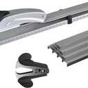 Long Reach Stapler,with 2000 Staples & Stapler Remover Full Strip20-25 Sheet Capacity,with Built-in Ruler and Adjustable Locking Paper Guide, Silvery