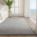 YDKGL Washable Area Rug 6x9 Large Jute Like Rug for Living Room, Soft Non Slip Rugs Carpet for Dining Room Bedroom Cotton Boho Woven Braided Rugs Home Office Decor, Grey