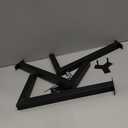 Round Metal Coffee Table Legs,16 Inch Black Iron Dining Table Base Only,Circle End Table Legs