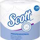 Scott Professional Standard Roll Bulk Toilet Paper (13607), 2-Ply, Elevated Design, White, Individually Wrapped, Compact for Easy Storage (20 Rolls of 550 Sheets, 11,000 Sheet Total)