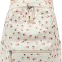 Bluboon Mini Backpacks for Girls 13" Toddler Backpack Purse School Bookbag Kawaii Backpack Women (Corduroy Beige Strawberry-pink)