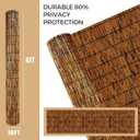 4FT X 10FT Natural Reed Fence, 2Pack Bamboo Privacy Fencing 4ft High Decorative Reed Screen for Outdoor Patio Balcony Garden Backyard 4FT (Height) X 10FT(Length)