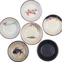 Porcelain Sauce Dishes, Side Dish Sushi Dipping Bowls Tableware Serving Dish Appetizer Plates Stackable Ramekins, Set of 6