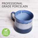 Bosmarlin Large Ceramic Coffee Mug, Big Tea Cup for Office and Home, 21 Oz, Dishwasher and Microwave Safe, 1 PCS (Blue)