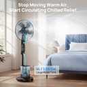 Misting Fan, 2026 Upgraded 4L Large Water Tank Mister Cooling Fan, 5 Speeds 3 Modes Misting Standing Fan, Floor Fan with Remote for Home, Bedroom, Patio, Outdoor Pcs