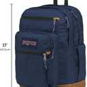 JanSport Cool Backpack, with 15-inch Laptop Sleeve - Large Computer Bag Rucksack with 2 Compartments, Ergonomic Straps, Navy | Computer Bag, Rucksack, 2 Compartments, Ergonomic Straps