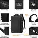 BESMART 38L Expandable Travel Backpack for Men, TSA Flight Approved Carry On Fits 17" Laptop, Waterproof Anti-Theft Backpack with USB Charging Port/Luggage Sleeve/Removable Wash Bag for Business Trip, Large