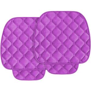 Seat Cover, 2 Pack Front Seat Protector, Universal Cushion for Most Vehicles, SUVs, Soft Comfort, Car Interior Accessories for Men Women (Purple)