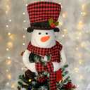 Christmas Tree Topper Snowman Top Hugger for Xmas Tree Holiday Decorations Winter Wonderland Decoration New Year Decorations
