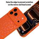 tharlet Compatible with iPhone 17 Pro Leopard Case Shockproof Soft TPU Military Grade Drop Protection Cheetah Print Women Girls Case for iPhone 17 Pro 6.3'' Orange Leopard