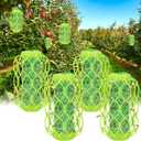 Sancodee 4 Pack Upgraded Wasp Trap Outdoor Hanging, Carpenter Bee and Hornet Catcher, Reusable Yellow Jacket Trap with Bait Reservoir, Bee Killer and Wasp Catcher for Outside (Green)