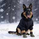 Dog Shoes for Hot Pavement - Comfortable Paw Protection for Medium & Large Dogs, Adjustable Strap & Non-Slip, Easy-Clean, Outdoor Sports Boots, Dog Booties for Summer Rain (Green, XL)
