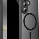 Magnetic for Samsung Galaxy S25 Plus Case with Privacy Screen Protector & Camera Protector,Galaxy S25 Plus Shockproof Matte Translucent Slimi Phone Casas for Samsung S 25 Plus-Black