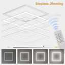 Flat Panel Light 2x2 Ft 6 Pack Led Frame Panel, Border Glow Light 3CCT Adjustable Suitable for Offices, Shops, Bathrooms etc with Integrated Ceilings (6 PCS)