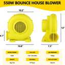 Bounce House Blower, Portable Air Blower for Inflatable, Powerful Inflatable Bubble House Blowers Fan Pump for Inflatable Bouncy Castle, Jumper, Water Slide