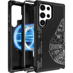 Heavy Duty for Samsung Galaxy S24 Ultra Case - Compatible with MagSafe Shockproof Protective Rugged Magnetic Men Military Grade Shock Drop Proof Phone Cover Funda for S24 Ultra Case, Black