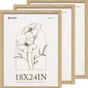 18x24 Poster Frame, Oak Wood, 3 Pack, Gallery Wall Hanging