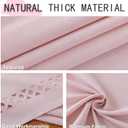 JIALE Pink Square Linen Polyester Tablecloth with Decorative Cutouts, Waterproof Table Cloth Wrinkle Free Light Pink Valentines Farmhouse Dining Table Cover for Outdoor Party Camping, 60 x 60 inch