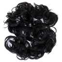 CAISHA Hairpiece Hair Wrap Heat-resistant Synthetic Fibres Curly Messy Updo Black Brown HW22