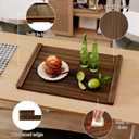 Noodle Board Stove Cover Wood (Ready to Use), Stove Top Covers for Electric Stove, Gas Stove, Wooden Decorative Rustic Kitchen Serving Tray, for Range Stovetop, Cooktop, 30'' * 22'', Brown