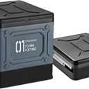 Collapsible portable toilet, car storage box, emergency toilet for camping road trips (Grayish blue)