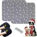 2PC Puppy Pee Pads with Pheromones, Washable Puppy Training Pads for Dogs Reusable Puppy Potty Pads for Dogs and Cats(with Pet Hair Removal Gloves)