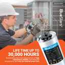 [UL Certified] BlueStars 45+5 uF 45/5 MFD 370V or 440V AC Dual Circular Run Start Capacitor CBB65 50/60 Hz - Fit Air Conditioner Motor Run or Fan Start or Condenser Straight, Replace 97F9895 Z97F995