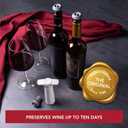 Vacu Vin Original Wine Saver with 2 Vacuum Bottle Stoppers Wine Preserver Pump for Red or White Wine Manual Air Remover System Airtight Seal Keep Wine Fresh Longer White