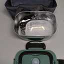 Vabaso Electric Lunch Box for Adults, 80W Heated Lunch Box Portable Food Warmer Lunch Box for Work/Men/Car/Truck with 1.5L 304 Stainless Steel Container Fork & Spoon, 110V/12V/24V (Dark Green)