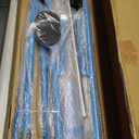 Gymnastics Bar for Kids, Adjustable Height Gymnastic Horizontal Bars, Folding Expandable Gymnastics Equipment Junior Training Kip Bar for Home (Blue+Mat)