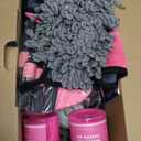 17pcs Car Cleaning Kit, Pink Car Interior Detailing Kit with High Power Handheld Vacuum, Detailing Brush Set, Windshield Cleaner, Cleaning Gel, Complete Auto Accessories for Women Gift