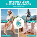 32PCS Hydrocolloid Blister Bandages for Feet Waterproof Hydrocolloid Bandages, Gel Blister Pads for Heel & Toe, Blister Cushions for Prevention & Faster Recovery (32PCS-Variety Pack)