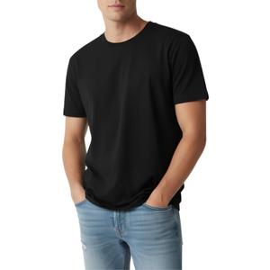 Mens 100% Cotton T-Shirt, Crew Neck Soft Premium Regular Fit Tee, Plain Short Sleeve Comfort Fit Tees for Men (Medium, Pack of 1 - Black)