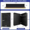 16" x 26" Bathroom Medicine Cabinet with Mirror Door, Brush Gold Stainless Steel Frame, Recessed or Surface Mounted,Storage Cabinet with Adjustable Metal Shelves,Upgraded Version