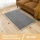 Gray Bathroom Rugs 30"x50" - Large Bath Mat for Bathroom Floor, Fluffy Microfiber Plush Rug, Non Slip and Washable - Great for Living Room, Bedroom or Kitchen Mat