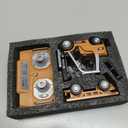 BRRRRT 1/64 Full Proportional RC Forklift Toy,8 Channel 2 Mode Mini Remote Control Forklift Truck with Flatbed Tow Truck,2 in 1 Transformable Lift Fork & Hook with Rechargeable Battery for 4+ Kids