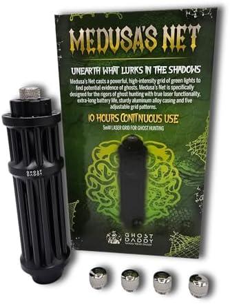 Medusa’s Net High-Intensity Green Laser Grid Projector for Ghost Hunting – USB-C Rechargeable, Extended Battery Life, Paranormal Investigation Tool