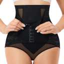 Nebility Shapewear Tummy Control Panties for Women Plus Size Faja Body Shaper Butt Lifter Panty High Waisted Shorts (Large, Black Regular Size)