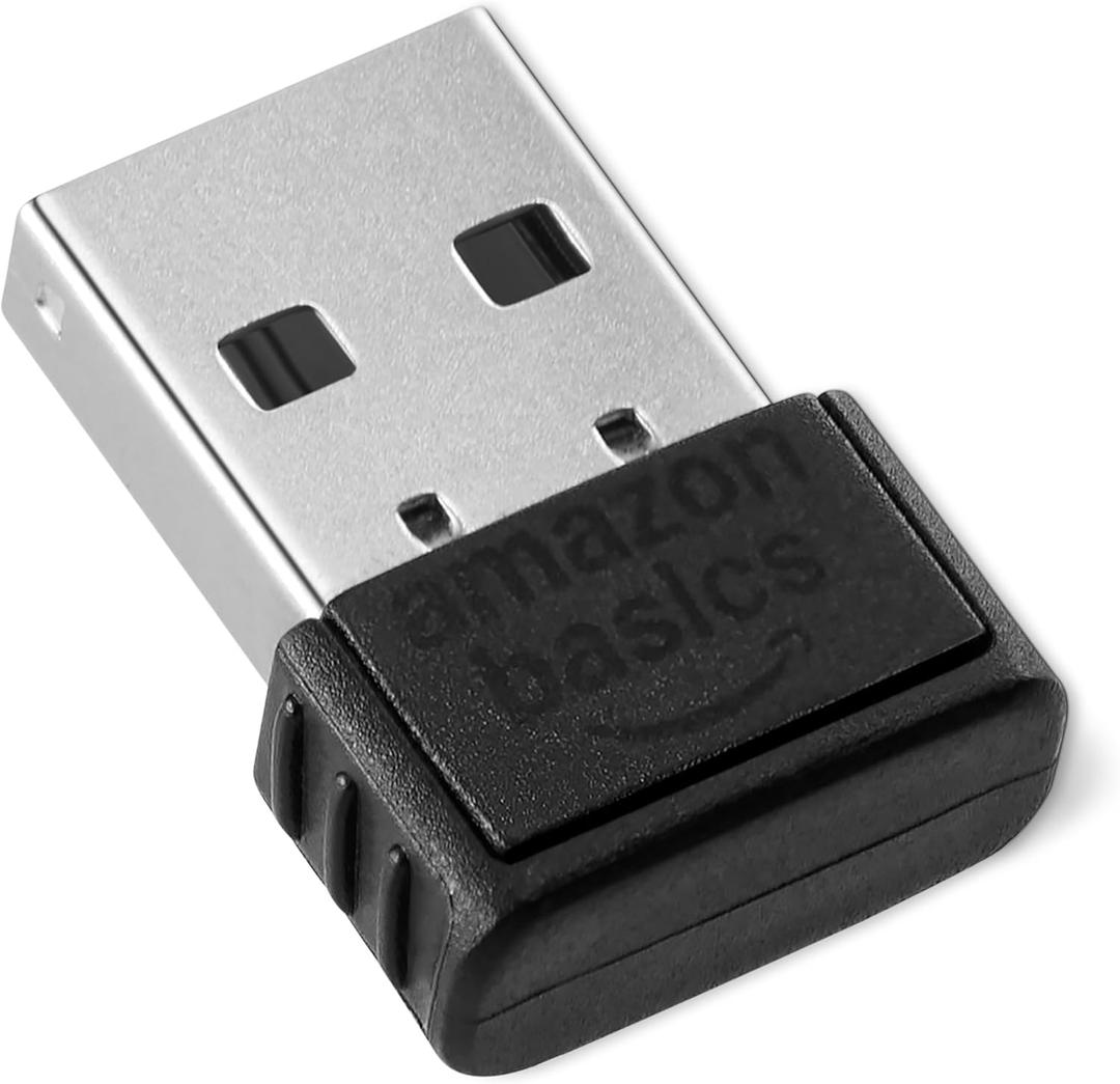 Amazon Basics Bluetooth 5.4 USB Adapter Dongle for PC, USB Receiver for Bluetooth Mouse, Keyboard, Laptop, Windows 11/10/8.1 Compatible