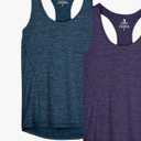 icyzone Women's Racerback Workout Athletic Running Tank Tops (Pack of 2),M