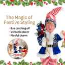 Father Santa Donald Christmas Figurine 45cm (Blue) Funny Holiday Character Ornament Novelty Christmas Decoration for Home, Party & Garden