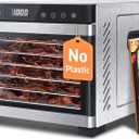 COSORI Food Dehydrator, Bigger Than 7 Trays with Large 6.5 ft Drying Space, Stainless Steel Trays, 600W Faster Drying, 165F Dehydrated Dryer for Jerky, Dog Treats, Herbs, Meat, Fruit, Yogurt, Silver