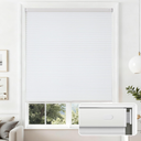 Joydeco No Drill Light Filtering Cellular Shades, 29" W x 64" H, White