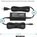 72W 24V 3A Power Supply Center Positive Universal AC Adapter with 7 Round Tips Jack DC 24V Power Cord Charger for Massage Gun LED Strip Lights Ride On Toys 24 Volt 3 Amp 2A 1.5A 1A