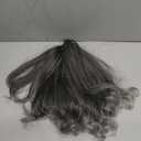 Ponytail Extension 14 inch Gray Yaki Flick Drawstring Ponytail for Black Women Synthetic Kinky Straight Hair Pony Tail Hairpice with Curly Ends(T1B/Gray)