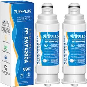 PUREPLUS DA97-17376B Replacement for Samsung HAF-QIN, HAF-QIN/EXP, DA97-08006C, RF23M8070SG, RF23M8070SR, RF23M8090SG, RF23M8090SR, RF23M8570SR, RF23M8590SG,RWF4200A, Refrigerator Water Filter,2PACK
