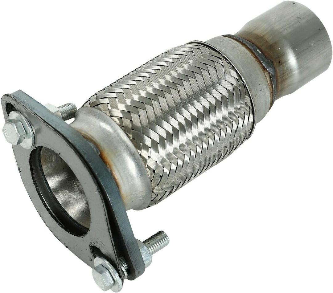 Stainless Steel Flange Flex Repair Pipe Exhaust 2" Inlet OD x 8.125'' OAL Fits Chevy Malibu Pontiac G6 Saturn Aura