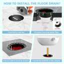 Freestanding Tub Drain Rough-in Kit, Bathtub Drain Kit with PVC Plastic Adapter and Brass Tail Pipes, Compatible with Freestanding Bathtub, Floor Mounted Bathtub and Copper Bathtub
