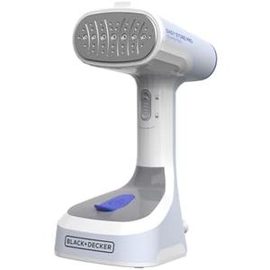 BLACK+DECKER Easy Store Pro Foldable Steamer, GS0311-1PD, 45-Second Heat Up, Extra Long Power Cord & Lint Remover Attachment, Powerful Steam Performance for Clothes, Drapes & Upholstery